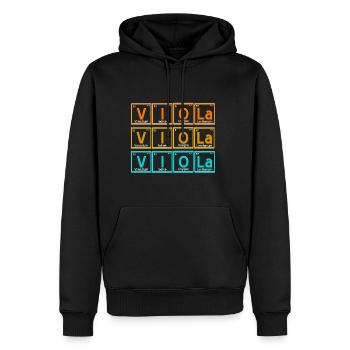 Viola - periodensystem - Männer Premium Bio Hoodie - Schwarz - Vorne - Nico (187cm)