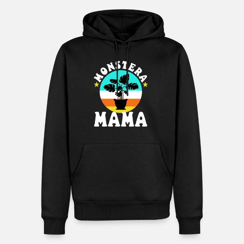 Monstera Mama - Sweat à capuche Premium bio Homme - noir
