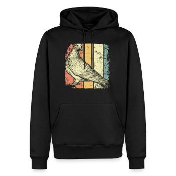 dove - Men’s Premium Organic Hoodie - black - Front - Nico (187cm)