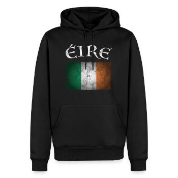 Eire Irland Irische Flagge Geschenk - Männer Premium Bio Hoodie - Schwarz - Vorne - Nico (187cm)