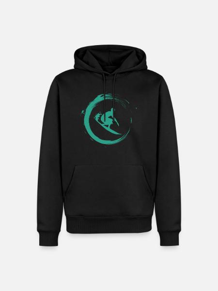 surfer - Men’s Premium Organic Hoodie - black