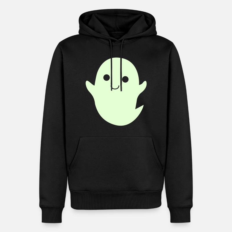 Gespenst - Männer Premium Bio Hoodie - Schwarz