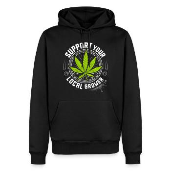 Kiffen - Legalize it - 420 - Weed Hanf & Cannabis - Männer Premium Bio Hoodie - Schwarz - Vorne - Nico (187cm)