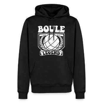 Joueur de pétanque Boule Boule pour Bouler Pétanque Boule - Sweat à capuche Premium bio Homme - noir - Devant - Nico (187cm)