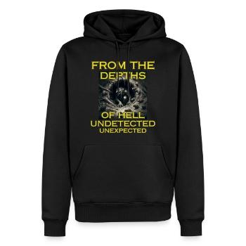 From the depths of Hell... - Männer Premium Bio Hoodie - Schwarz - Vorne - Nico (187cm)