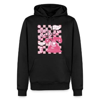 Call for Love Hotline Ästhetik - Männer Premium Bio Hoodie - Schwarz - Vorne - Nico (187cm)