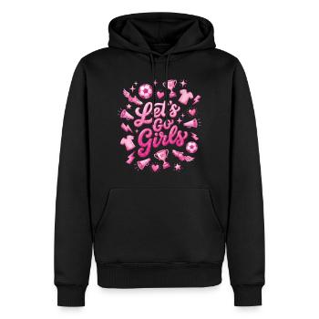 Fußball-Football-Mädchen-Unterstützerin - Männer Premium Bio Hoodie - Schwarz - Vorne - Nico (187cm)