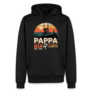 Pappa cycliste la fégende vélo vélo vélo vélo - Männer Premium Bio Hoodie - Schwarz - Vorne - Nico (187cm)