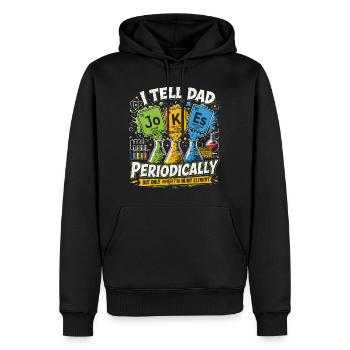 I Tell Dad Jokes Periodically | Humour Science - Sweat à capuche Premium bio Homme - noir - Devant - Nico (187cm)