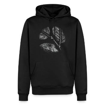 Leaves Pattern - Men’s Premium Organic Hoodie - black - Front - Nico (187cm)