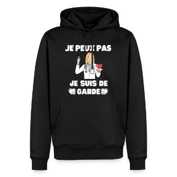 I can't, I'm on call - Men’s Premium Organic Hoodie - black - Front - Nico (187cm)