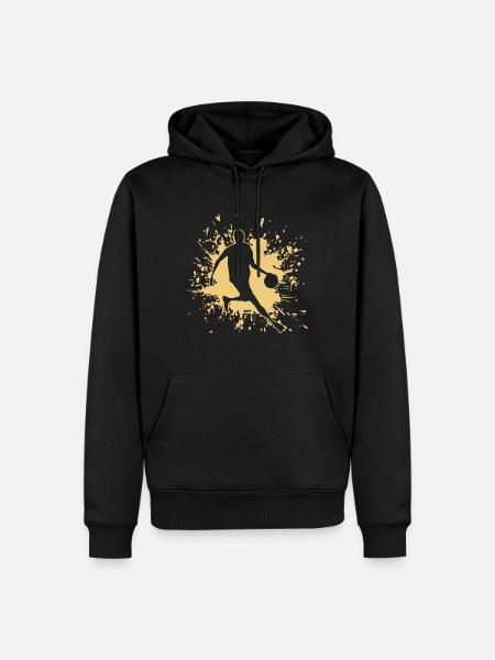 Basketball - Männer Premium Bio Hoodie - Schwarz