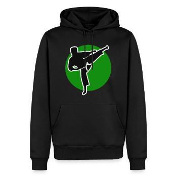 Karaté Temps Libre Cadeau Karatéka Sport de Combat - Sweat à capuche Premium bio Homme - noir - Devant - Nico (187cm)