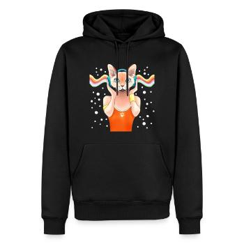 Fun music chat - Men’s Premium Organic Hoodie - black - Front - Nico (187cm)