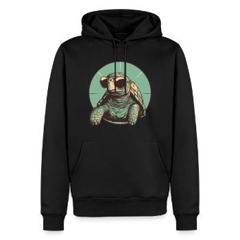 Turtle, Reptile, Turtle, Chelonian - Men’s Premium Organic Hoodie - black - Front - Nico (187cm)