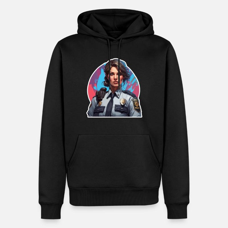 Polizei / Einsatz / Beruf / Job / Einsatzkräfte - Männer Premium Bio Hoodie - Schwarz