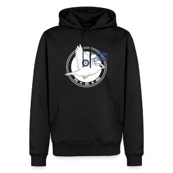 Les moineaux de combat 2 - Sweat à capuche Premium bio Homme - noir - Devant - Nico (187cm)