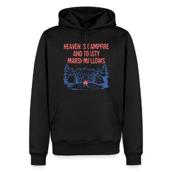 Feu de camp et guimauves Camping Foodie Camper - Sweat à capuche Premium bio Homme - noir - Devant - Nico (187cm)