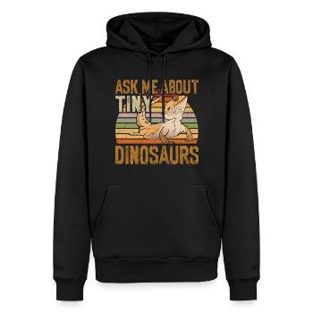 Lézard dragon barbu Herpétologiste des reptiles - Sweat à capuche Premium bio Homme - noir - Devant - Nico (187cm)