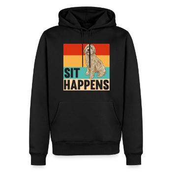 Labradoodle Dog - Men’s Premium Organic Hoodie - black - Front - Nico (187cm)