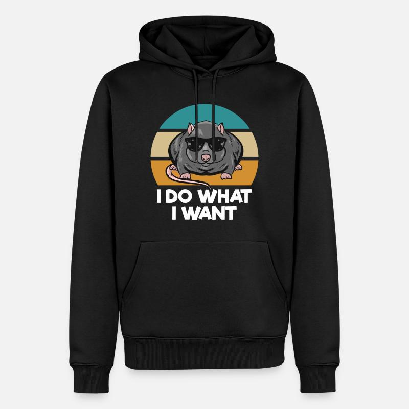 Ratte - Männer Premium Bio Hoodie - Schwarz