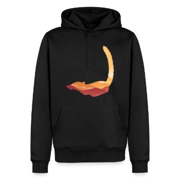 Coati - Sweat à capuche Premium bio Homme - noir - Devant - Nico (187cm)