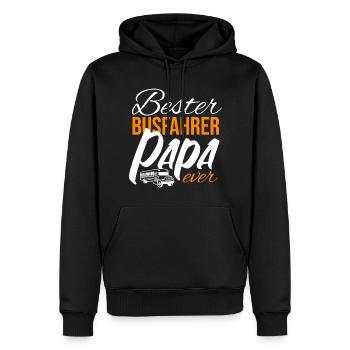 Busfahrer Papa Vater Schulbus Vatertag - Männer Premium Bio Hoodie - Schwarz - Vorne - Nico (187cm)