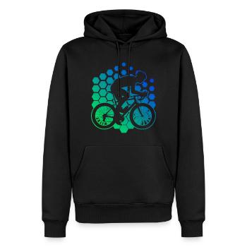 Cyclistes sur route Vélo de route Vélo de route Cyclisme sur route - Sweat à capuche Premium bio Homme - noir - Devant - Nico (187cm)