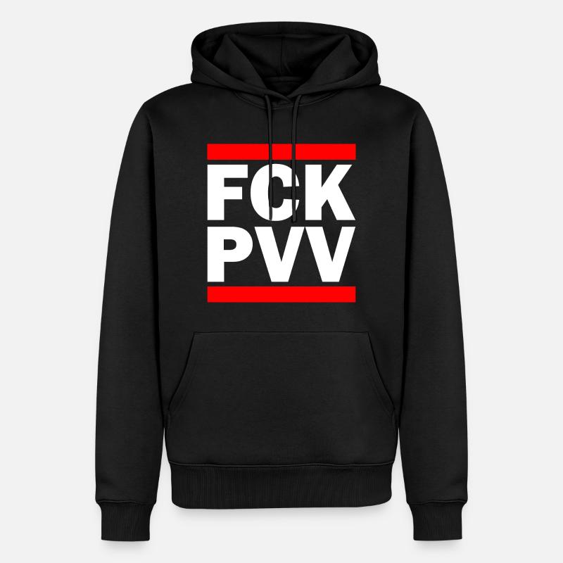 Fck pvv - Männer Premium Bio Hoodie - Schwarz