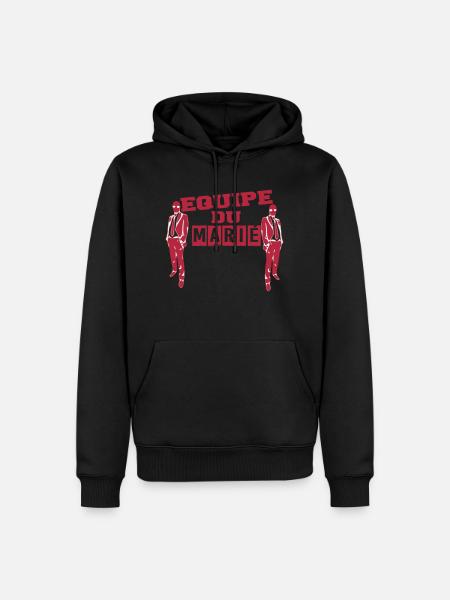 équipe marié 2 - Sweat à capuche Premium bio Homme - noir