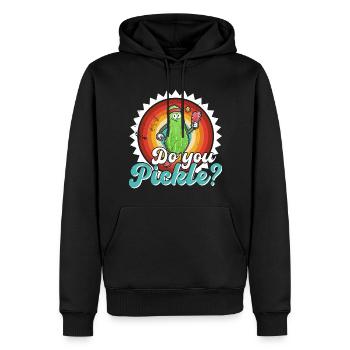 Pickelball Pickle Gurke Schläger Lustig - Männer Premium Bio Hoodie - Schwarz - Vorne - Nico (187cm)