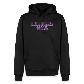 Cringe Level 1000% - Männer Premium Bio Hoodie - Schwarz - Vorne - Nico (187cm)