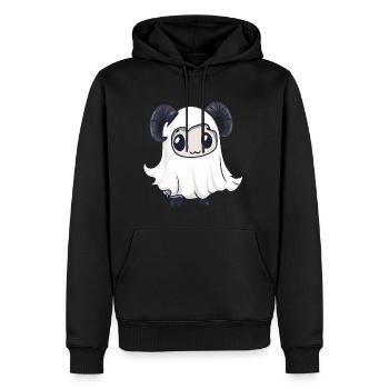 Bergziege Halloween Comic Geist - Männer Premium Bio Hoodie - Schwarz - Vorne - Nico (187cm)