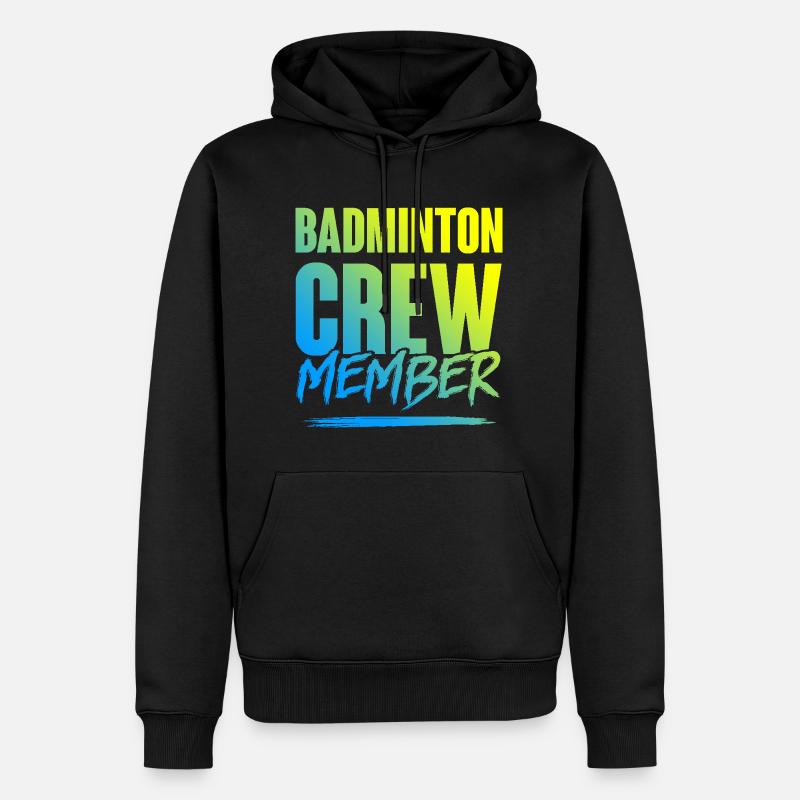 Badminton Crew - Männer Premium Bio Hoodie - Schwarz