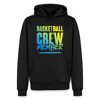 Équipe de basket-ball - Sweat à capuche Premium bio Homme - noir - Devant - Nico (187cm)
