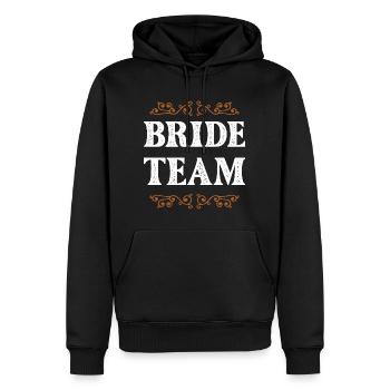 Bride Crew - Männer Premium Bio Hoodie - Schwarz - Vorne - Nico (187cm)