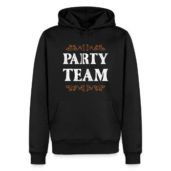 Party Crew - Männer Premium Bio Hoodie - Schwarz - Vorne - Nico (187cm)