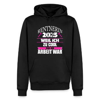 Rente Ruhestand Rentner Geschenk - Männer Premium Bio Hoodie - Schwarz - Vorne - Nico (187cm)