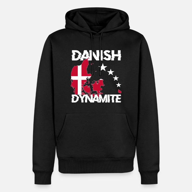 Dänemark Flagge danish dynamite Geschenk - Männer Premium Bio Hoodie - Schwarz