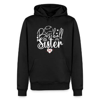 Baseball-Schwester Baseball-Schwester - Männer Premium Bio Hoodie - Schwarz - Vorne - Nico (187cm)