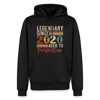 Légendaire Depuis 2020 Cadeau D'anniversaire 2020 - Sweat à capuche Premium bio Homme - noir - Devant - Nico (187cm)