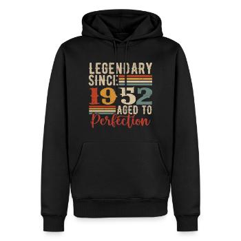 Legendär seit 1952. 1952-Geburtstagsgeschenk - Männer Premium Bio Hoodie - Schwarz - Vorne - Nico (187cm)