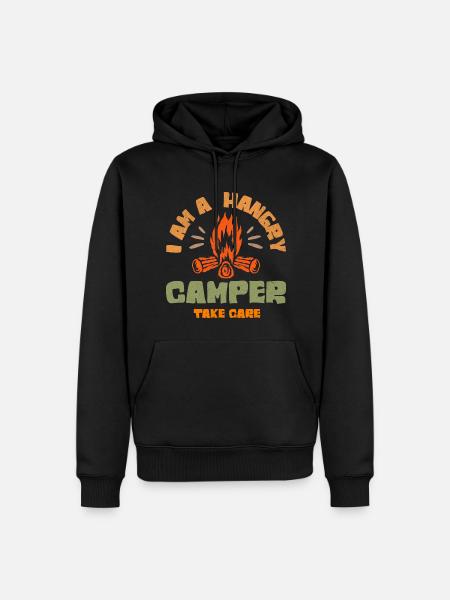 I'm a hungry camper - Men’s Premium Organic Hoodie - black