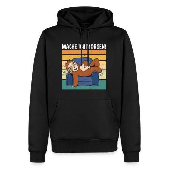 Mache Ich Morgen! Süßes Faultier - Männer Premium Bio Hoodie - Schwarz - Vorne - Nico (187cm)