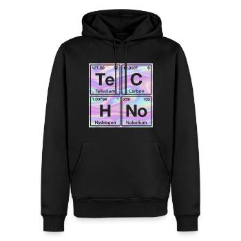 Techno Rave Electro Raver Chemie Periodensystem - Männer Premium Bio Hoodie - Schwarz - Vorne - Nico (187cm)