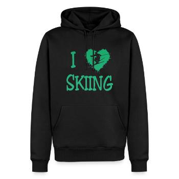 Ski skiing Skier Ski fahren - Männer Premium Bio Hoodie - Schwarz - Vorne - Nico (187cm)