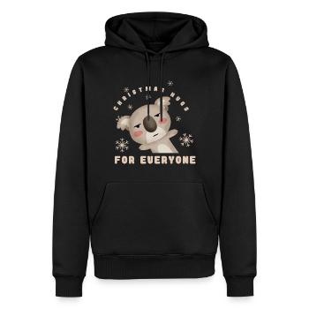Weihnachts Koala 2023 - Männer Premium Bio Hoodie - Schwarz - Vorne - Nico (187cm)