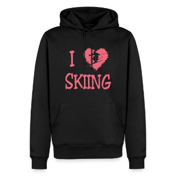 Skiing - Skifahren - Ski - Männer Premium Bio Hoodie - Schwarz - Vorne - Nico (187cm)