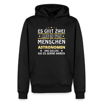 Astronomer Gift - Two Types of... Design - Men’s Premium Organic Hoodie - black - Front - Nico (187cm)