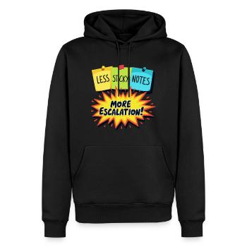 Communication Formation Bureau Fun Escalade - Sweat à capuche Premium bio Homme - noir - Devant - Nico (187cm)